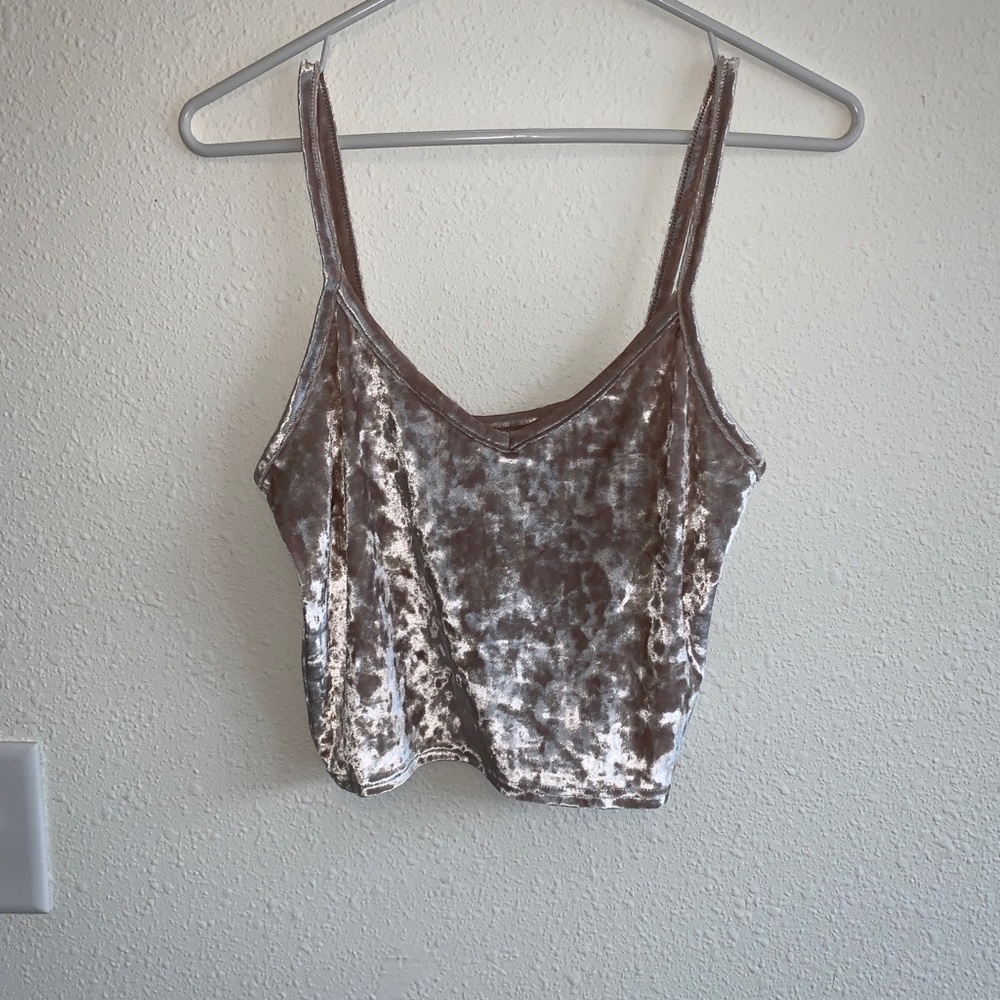 Velvet crop tank